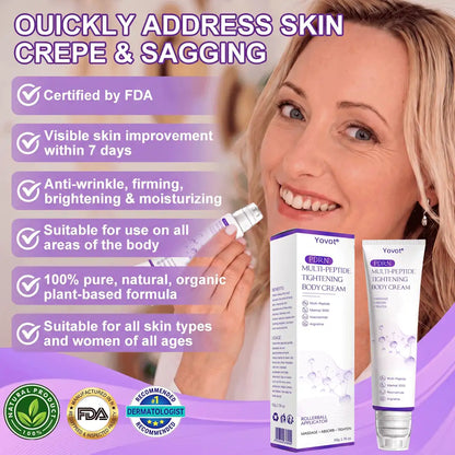 Enjoy an exclusive 30% discount: Yovot® PDRN Multi-Peptide Massaging Body Roller Cream- Anti-aging, Hydrating, Skin Firming & Lifting, Skin Repair, Even Tone, Acne and Dark Spot Treatment, Wart and Mole Removal, and Psoriasis Relief